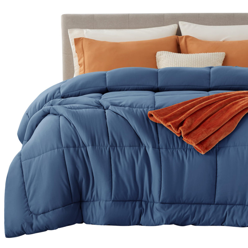Bedsure Full Box-Stitch Down Alternative Duvet Insert – Royal Blue , All-Season Comforter, Full Comforter, Royal Blue