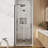 32"W x 72"H Frameless Foldable Shower Door, Aluminum Alloy, 0.24" Tempered Glass Shower