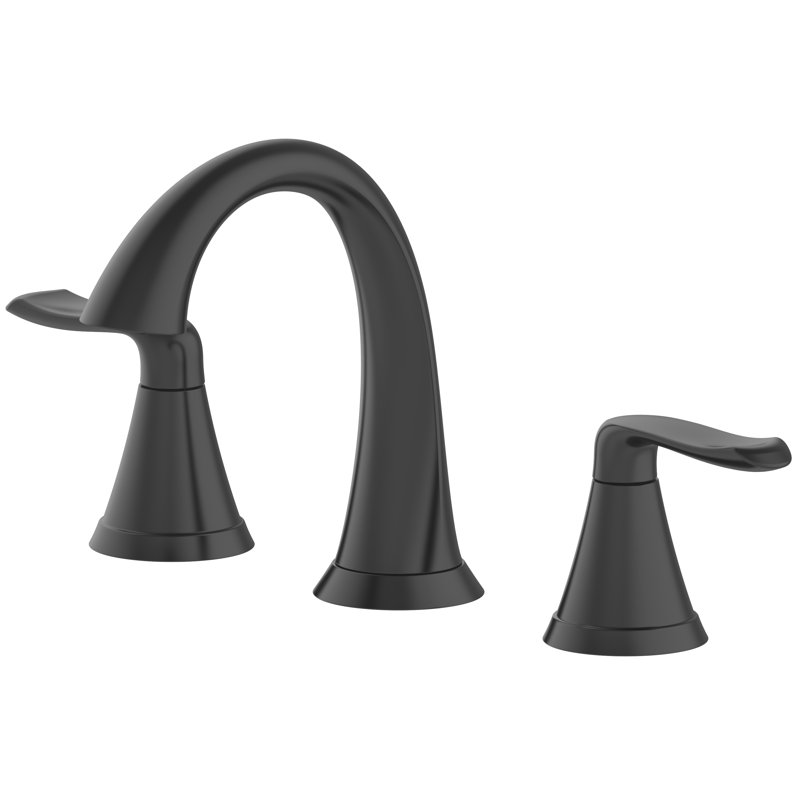 Piccolo™ Widespread Bathroom Faucet with Drain Assembly, Matte Black