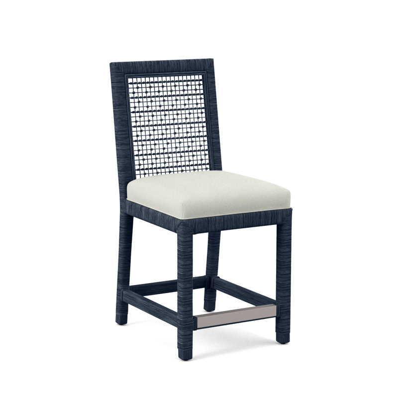 Tabouret de comptoir 24 po Scotia Glinda, Marine, Gris de base 0317-83