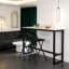 Tabourets de bar pivotants rembourrés avec structure en métal, pliables