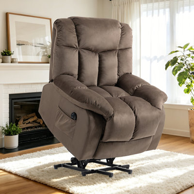 38.1'' Wide Overstuffed Soft Power Lift Assist Standard Recliner Chair