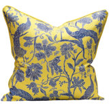 Peacock Batik Square Pillow Cover