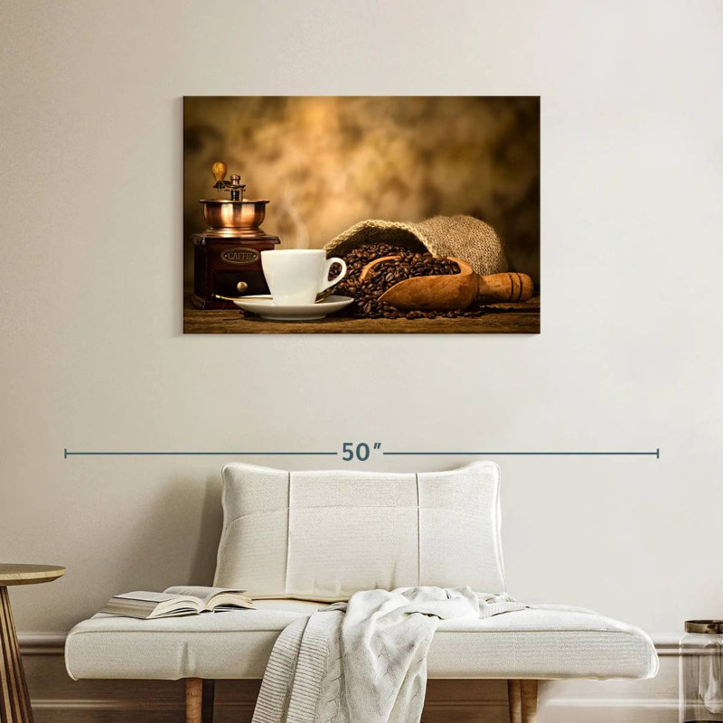 Rustic Coffee Canvas Print, 24" H x 36" W x 1.25" D