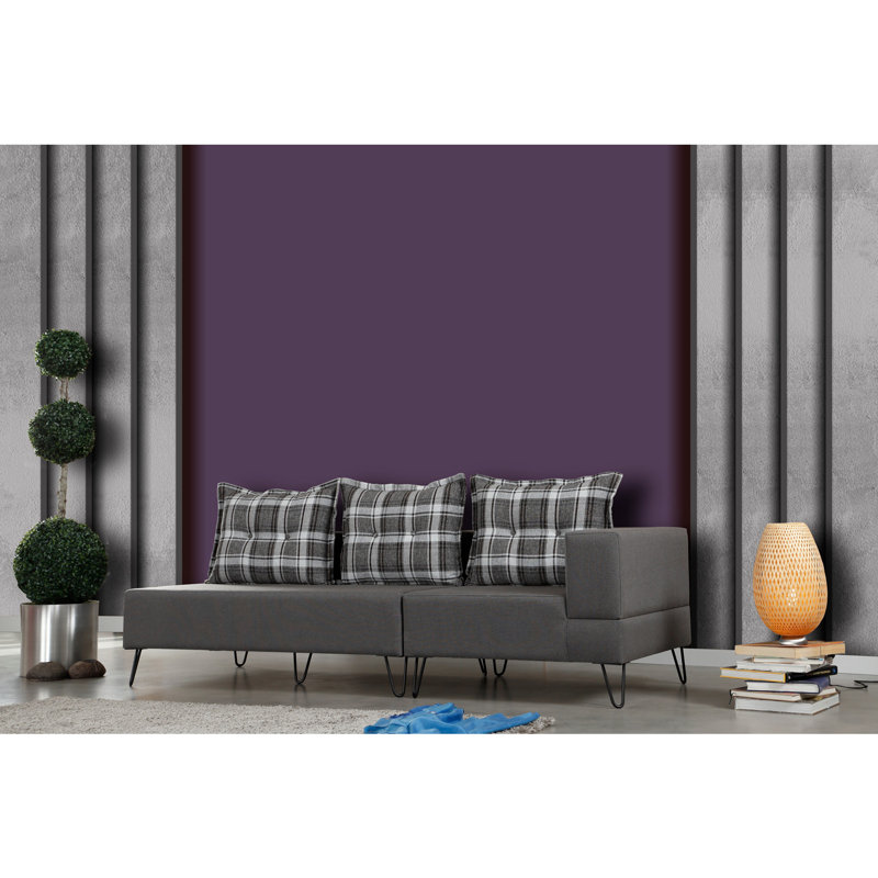 Canapé rembourré 78,7 po Gennadius, 100 % polyester gris