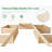 Yadid Raised Garden Planter, 12x12x2 ft H-Shaped Raised Garden Beds, 180 cu. ft Capacity, Wooden Planter Box with Double Layer Design for Outdoor Garden Patio