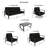 Townsend 5-Piece Aluminum Outdoor Patio Conversation Set with Sunbrella® Cushions, Sofa, Loveseat & Rocking Chair-93082661-93082666