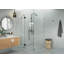 Halo 35 in. x 45 in. x 78 in. 90-degree Fully Frameless Glass Hinged Shower Enclosure-1770444303