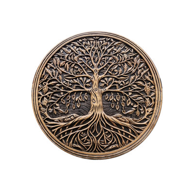 Arbre de vie sculpté à la main sur tonneau