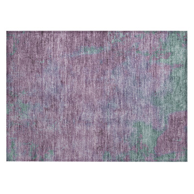 Machine Washable Indoor/Outdoor Cinead ACN1710 Lavender Rug