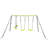 Interesting Swingset With  Plastic Safe Swing Set 440Lbs For Outdoor Playground With Face To Face Without Tee