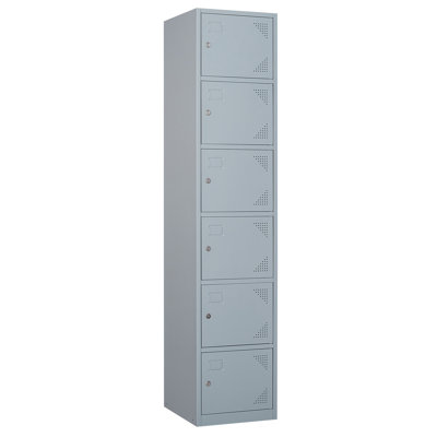 6-Tier 6-Section 15" Wide Locker, Office Furniture for School, Gym or Employees