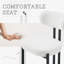 Adnah Modern Dining Chairs Armless Chair Made of Teddy Fabric with Metal Legs Upholstered Side Chair-156859639