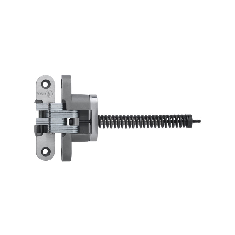 Charnière de porte simple invisible 4,6 po x l 8,15 po, Acier, Non plaqué