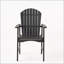 Chaises de salle à manger d'extérieur résistantes aux intempéries en bois d'acacia Adirondack (ensemble de 2), finition foncée