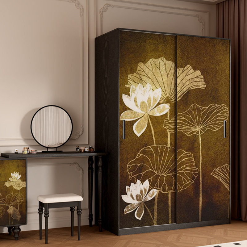 Garde-robe simple Lotus, Noir
