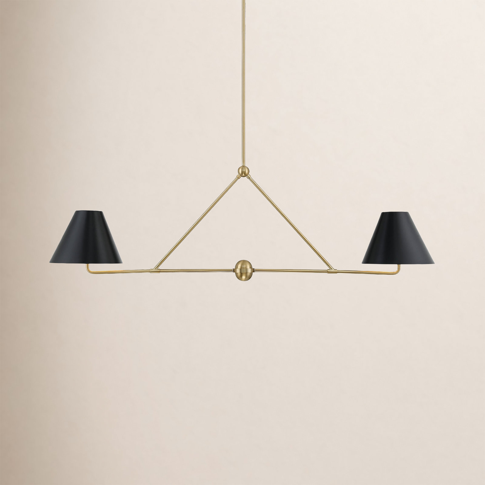 Kinston 4 - Light Dimmable Linear Chandelier, Gold