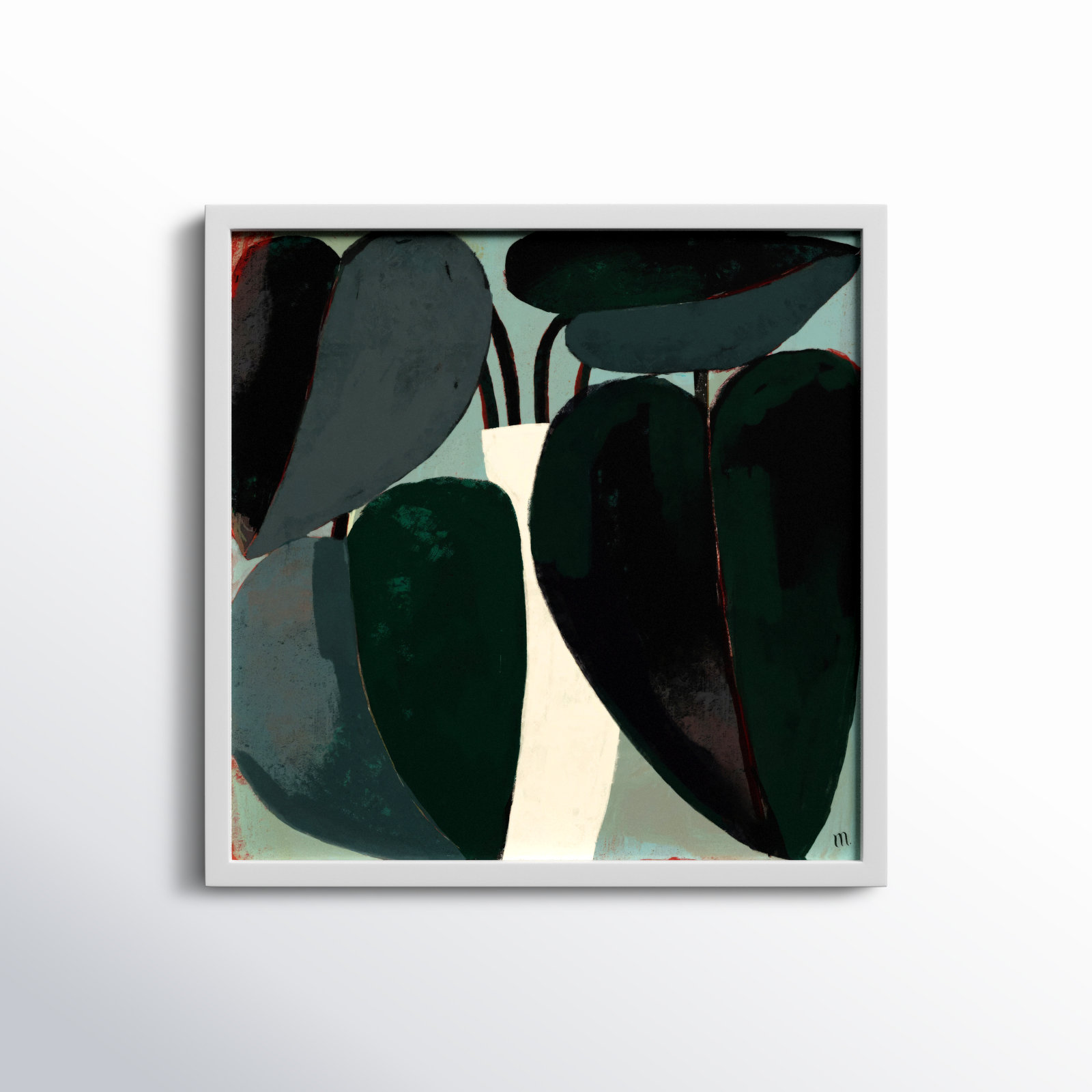 Fall Plant by StudioM, 30" H x 30" W x 1.25" D, White