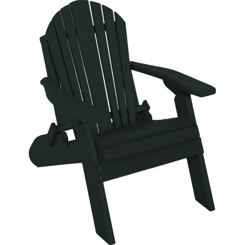 Berthelot Foldable Outdoor Adirondack Chair, Turf Green