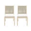 Chaises en bois avec tissu hydrofuge, élégantes pour la salle à manger et les sièges d'extérieur pour 2 personnes, tissu