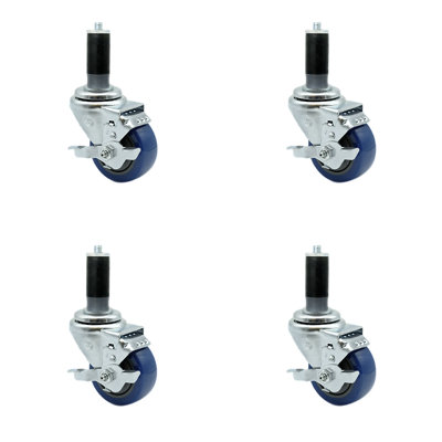 Polyurethane Expanding Caster with Brake
