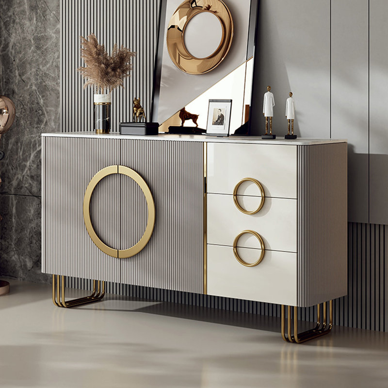 Modern simple side cabinet with storage function, 31.5" H x 62.99" W x 15.75" D