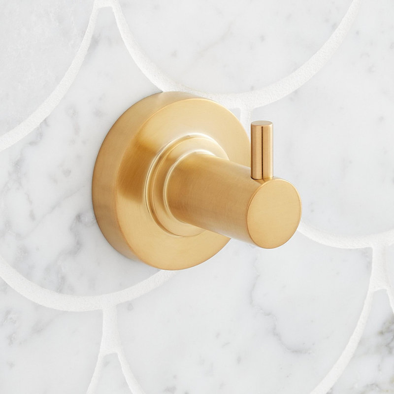 Lexia Single Robe Hook, Brushed Gold