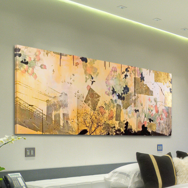 Etched In Stone by Tracy Silva Barbosa - Wrapped Canvas Panoramic Painting, 51 cm H x 152 cm W