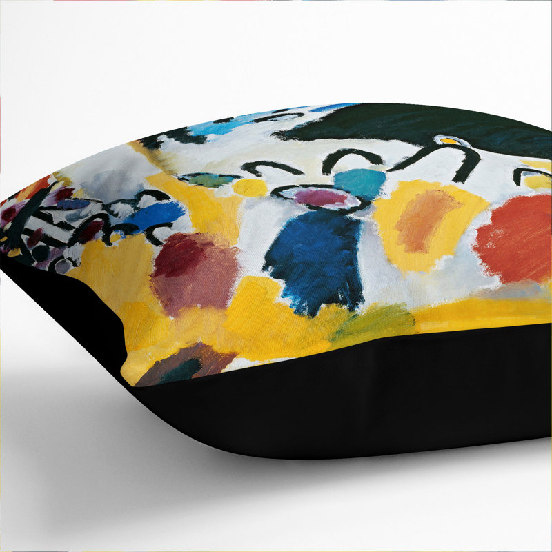 Square Throw Cushion, 55cm H x 55cm W x 20cm D, Black