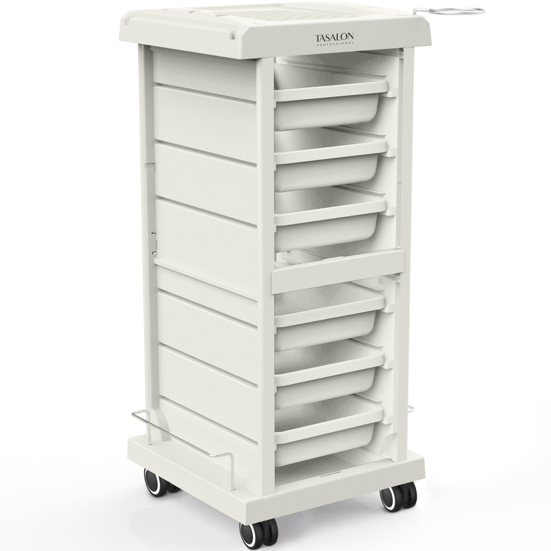 Megett Multifunctional Trolley Utility Cart for Salon Station, White