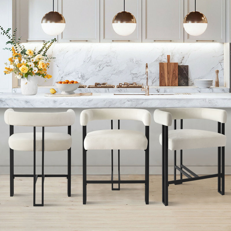 Tabouret de bar 24 po Modern, Beige