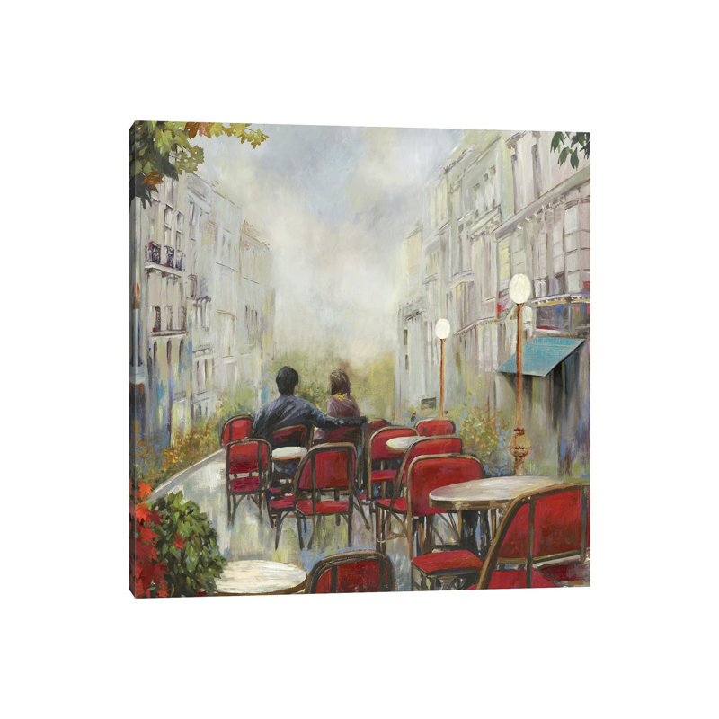 Paris CafÃ© - Wrapped Canvas Painting, 93.98 cm H x 93.98 cm W x 3.175 cm D