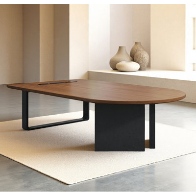 Half-circle solid wood desk/office desk