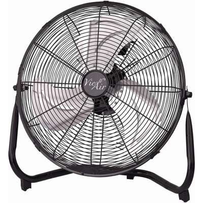 Vie Air 14" High Velocity Floor Fan – Industrial Heavy Duty Metal Fan With 3 Speed Settings For Home, Garage, Office & Dorm Cooling