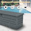 Très grande boîte de rangement pour terrasse en métal imperméable 260 gallons