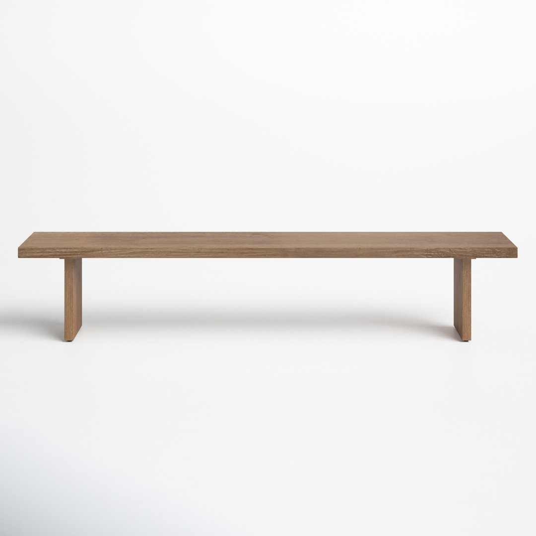 Cognac Solid Wood Bench Joss & Main