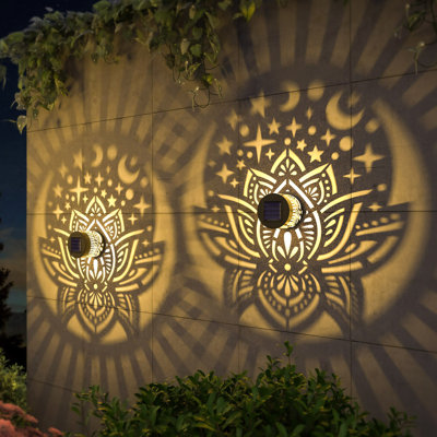 Paquet de 2 lumières murales à énergie solaire pour l'extérieur