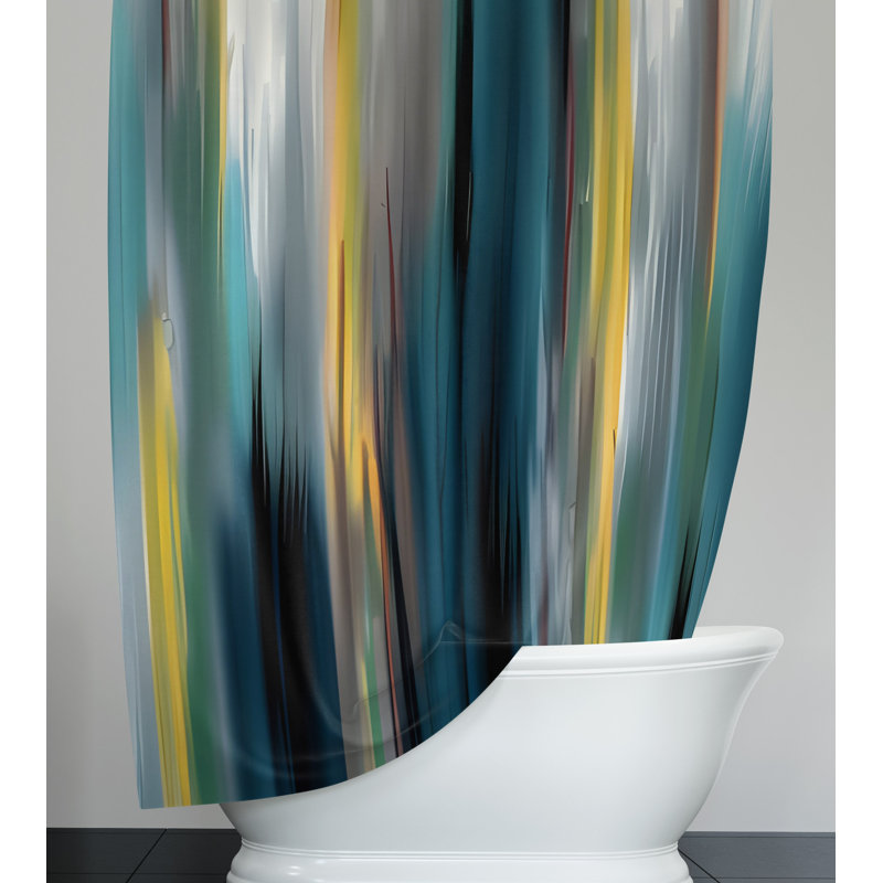 Rideau de douche Cyara, H 93 po x l 70 po, Cool Abstract