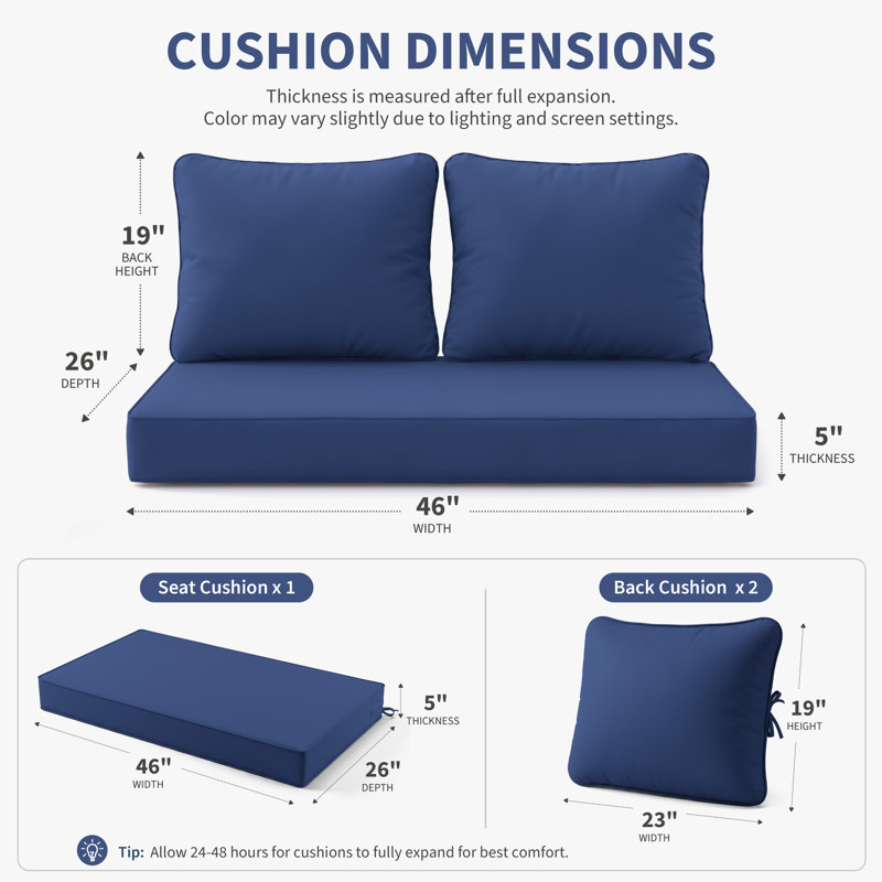Coussin de siège / de dossier Wynee, Bleu