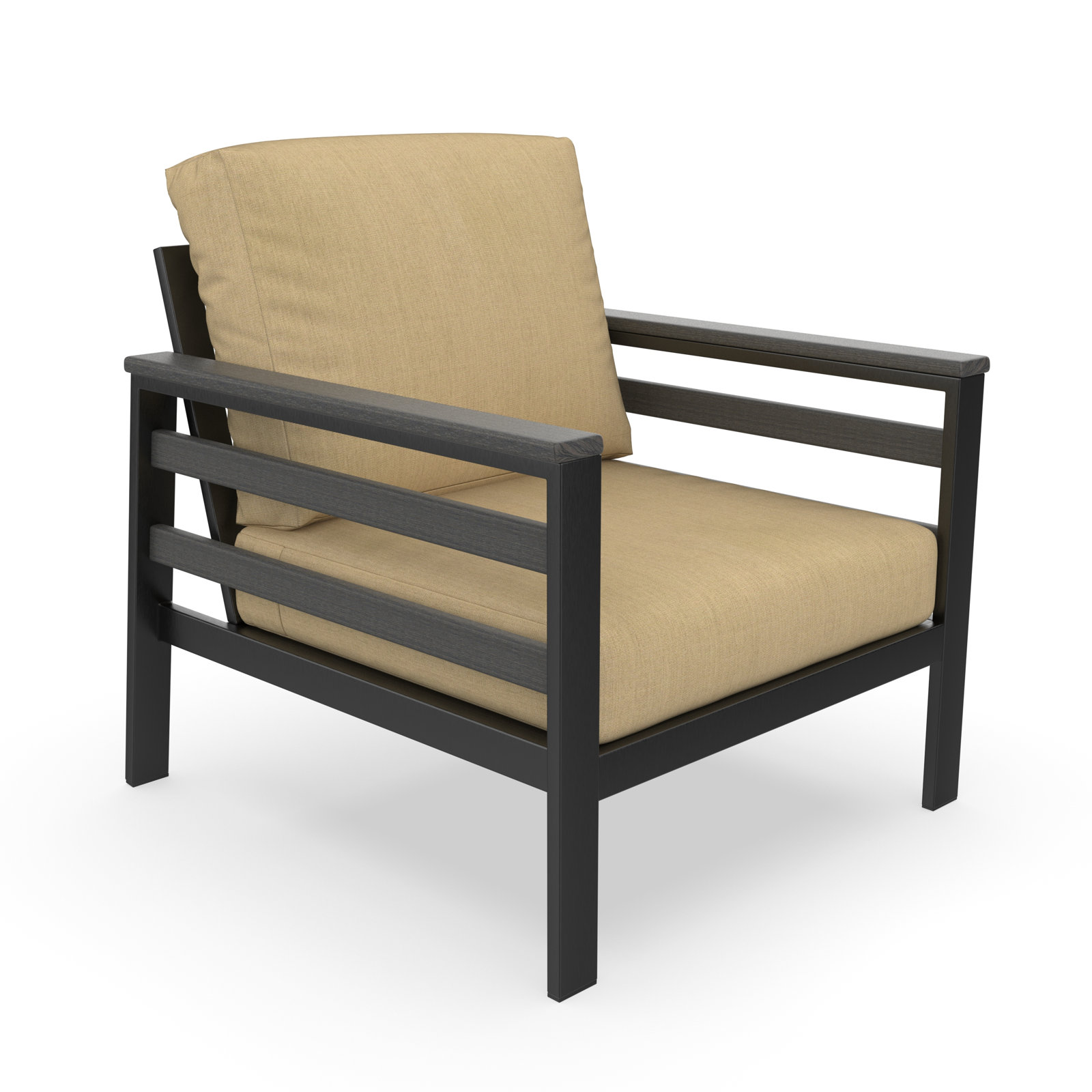 Townsend Patio Chair with Sunbrella® Cushions, Gray, Sunbrella Cavnas Heather Beige