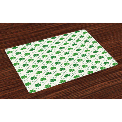 Aguiar Irish 4 Leaf Shamrock Placemat