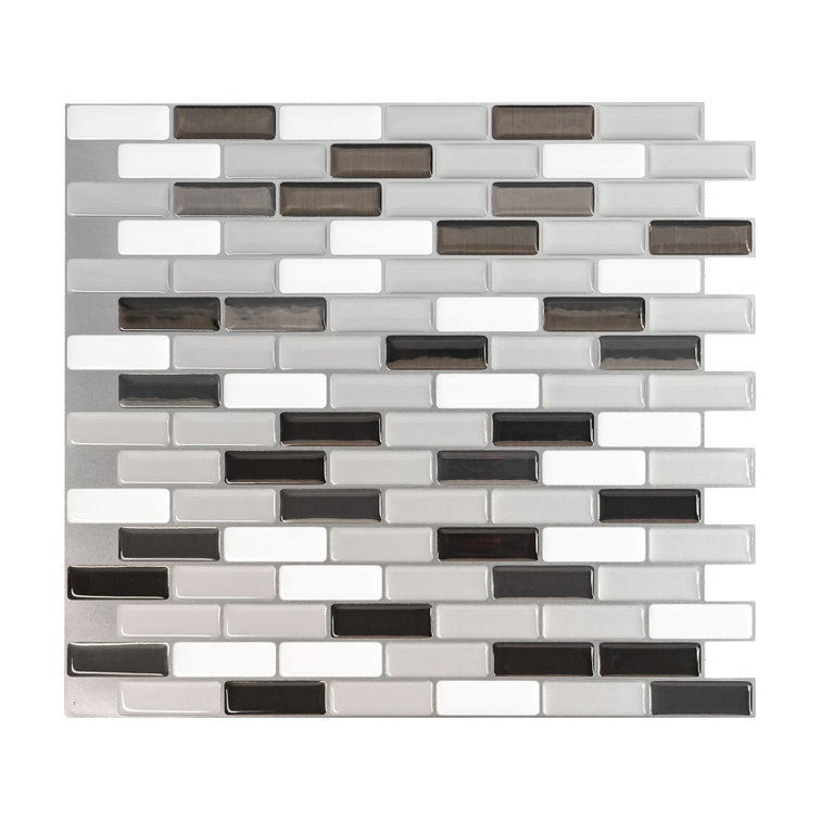 Peel and Stick Gel Backsplash Tile Murano 10'' x 9'' (Set of 4)
