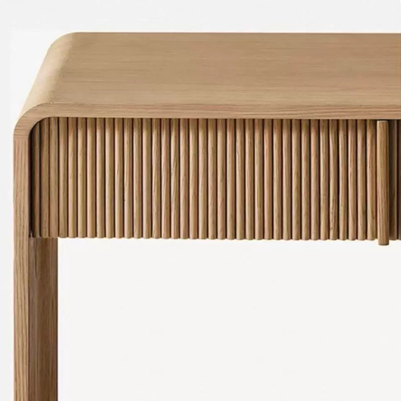 Console américaine simple de style rétro, H 33,9 po x l 70,9 po x P 13,8 po, Bois naturel