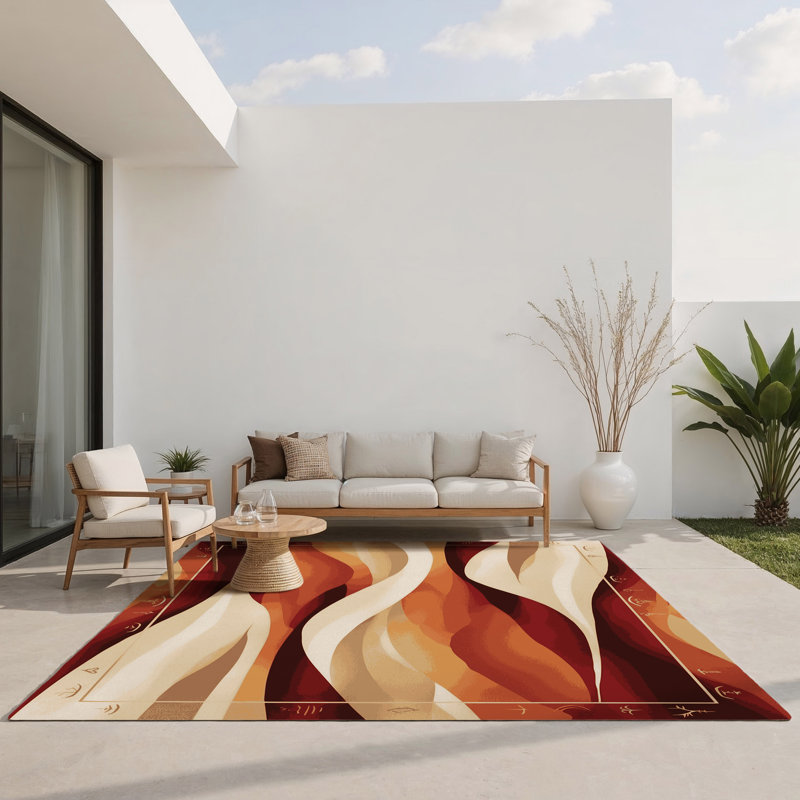 Clayborn Horizon Indoor And Outdoor Area Rug, Rectangle 4' x 6'