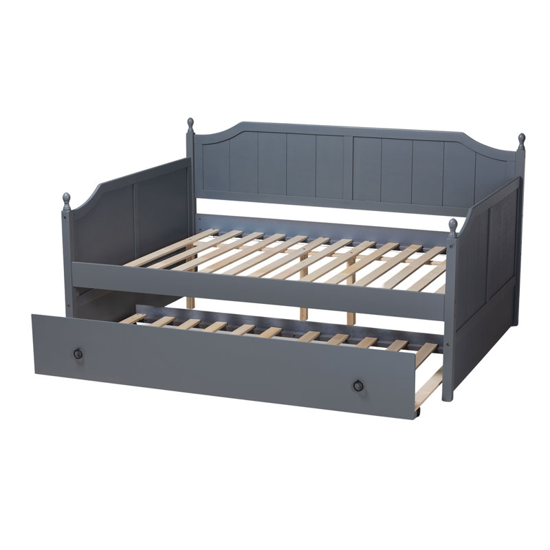Aaina Addison Daybed with Twin Size Trundle, Gray