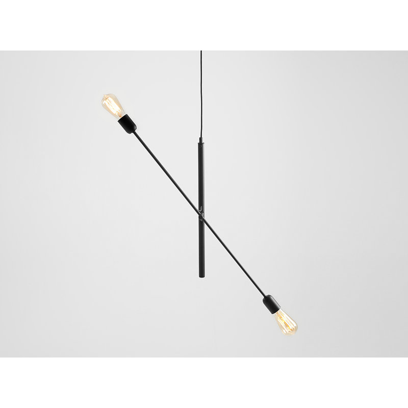Allegra 2 - Light White Unique/Statement Pendant, Black