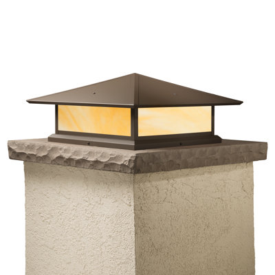 Abston Stained Glass Pier Mount Light