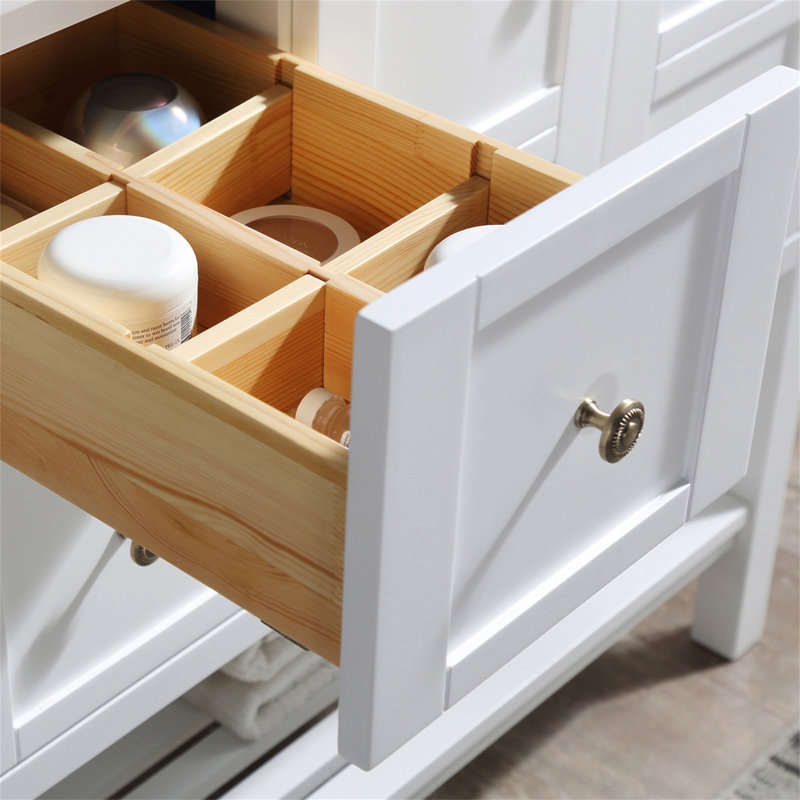 Base de meuble-lavabo simple 60 po seulement, Blanc