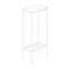 Table d'appoint, côté, bout, étroit, petit, stratifié blanc à 2 niveaux, contemporain, moderne-62640692