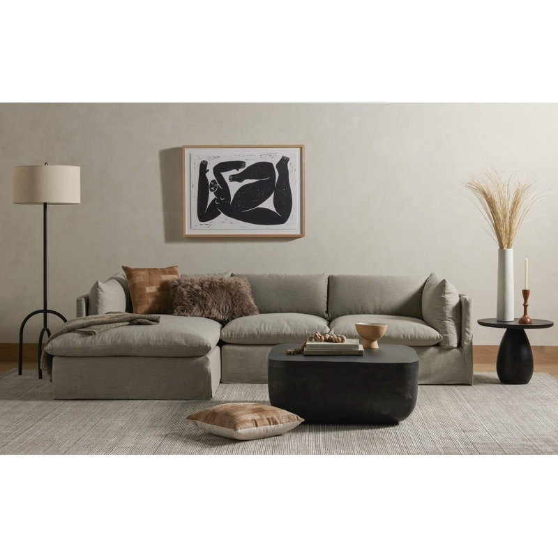 Atelier Habitat 2 Piece Sectional 131'' Nimbus, Left Hand Facing, Valley Nimbus Polyester Blend, 31.5" H x 133" W x 67" D